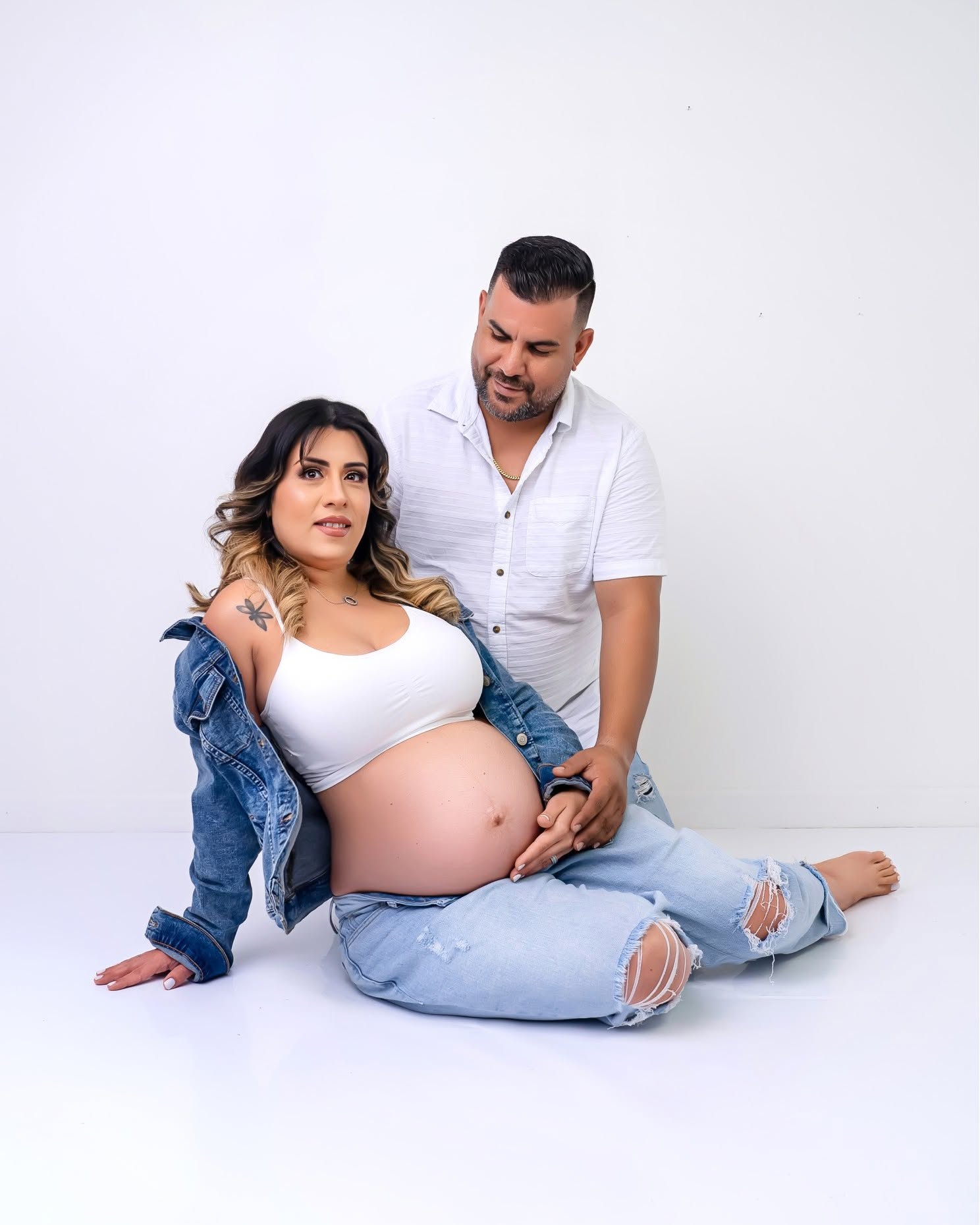Maternidad casual con pareja